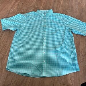 Jos. A. Bank Men's Teal Checkered Button Down Shirt